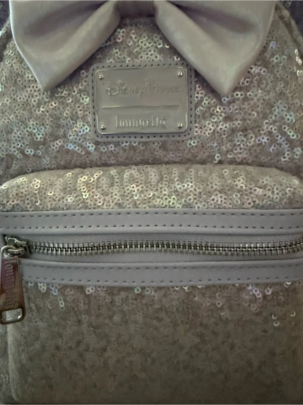Disney Park Loungefly Minnie Mouse Sequined Loungefly Mini Backpack Opalescent